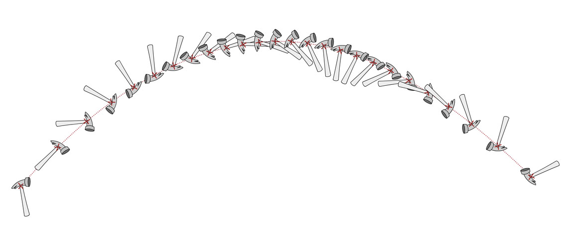 hammer center of mass